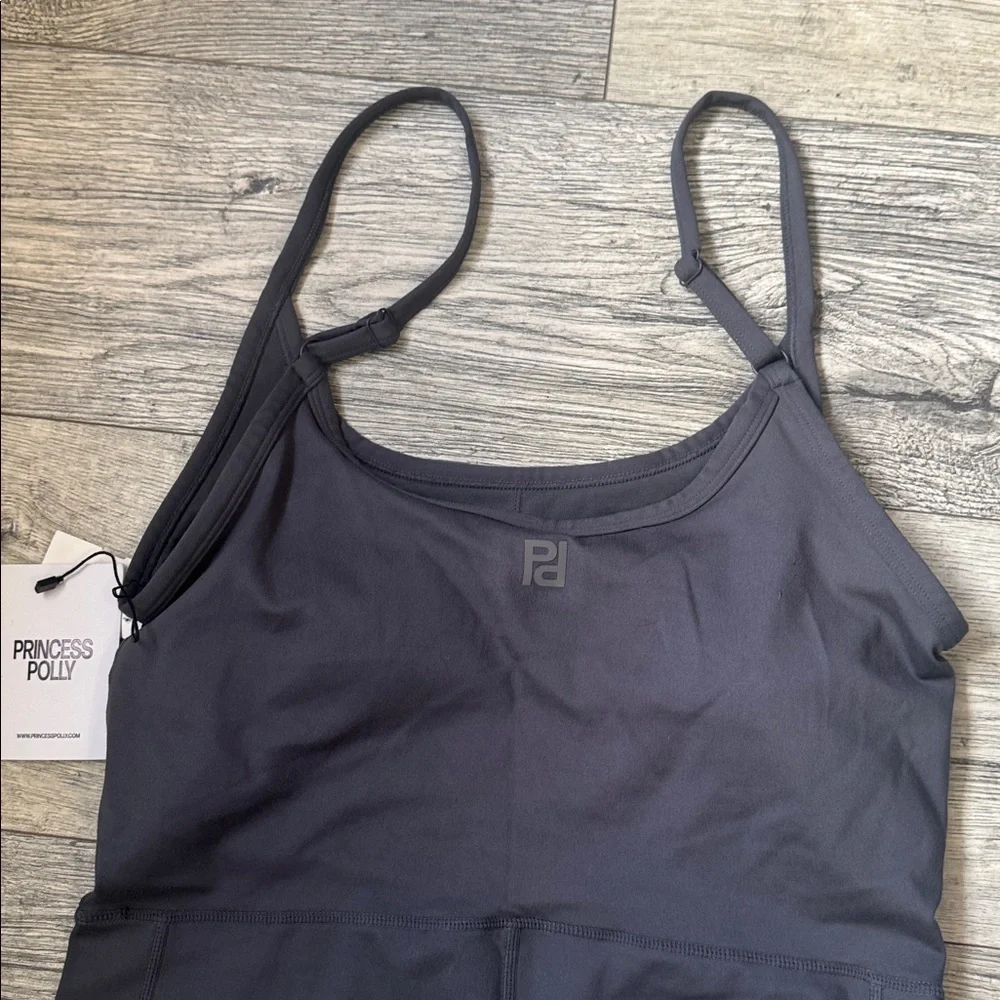 Princess Polly Black Sports Bra Tank with Adjustable Straps